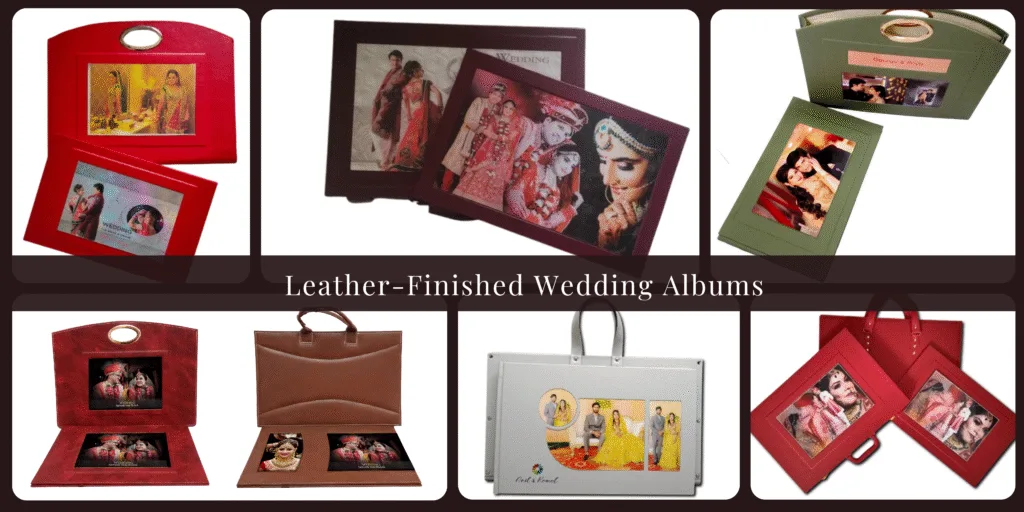 leather-finished wedding album
